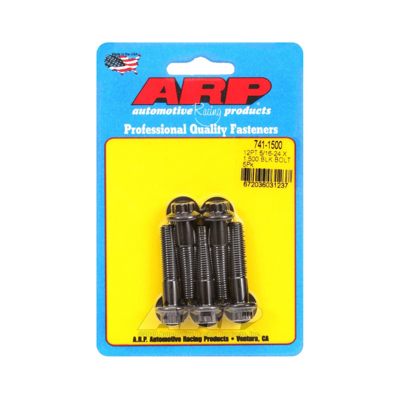 Set de șuruburi și piulițe universale ARP 5/16-24 – Black Oxyde, 12 bucăți x 5 - ARP-741-1500 - 741-1500 - 3666618199580